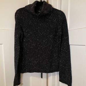 Express Wool Black Speckled Turtleneck Sweater